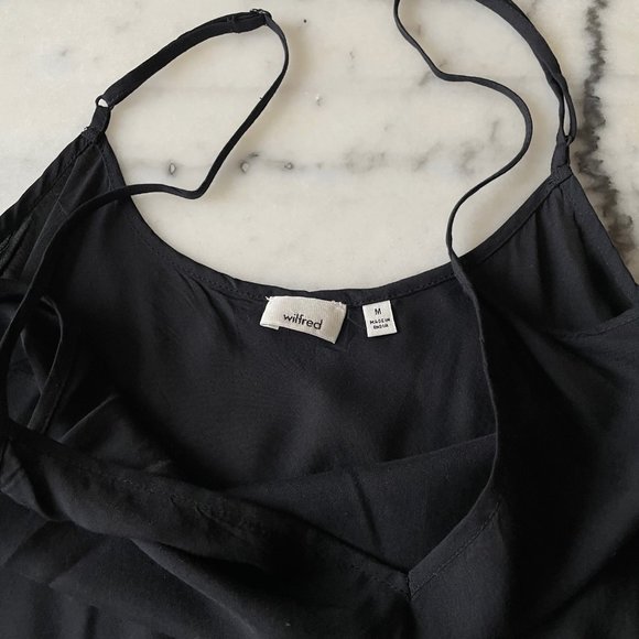 Aritzia Wilfred Long Sleeve Dress with Floral Applique Fabric and Slip - Picture 13 of 14